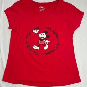 Disney Mickey Mouse True Original T-shirt red black white Junior XXL (19) cotton